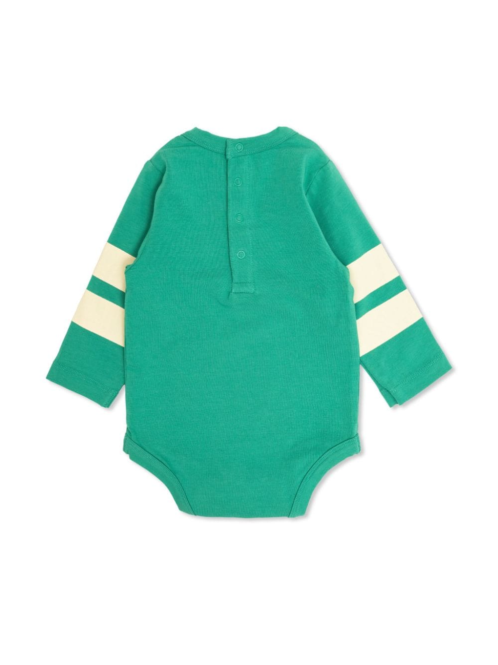 Tiny Cottons Gestreepte romper met logoprint - Groen