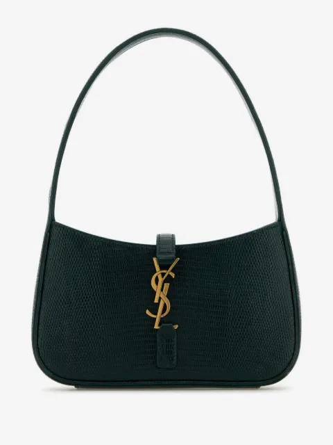 Saint Laurent Le 5 à 7 schoudertas met logo en hagedissen-effect