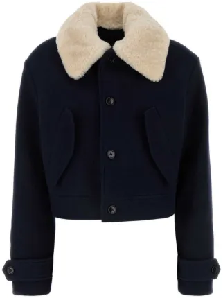 Ami Paris faux-fur cropped jacket Ami Paris faux-fur cropped jacket