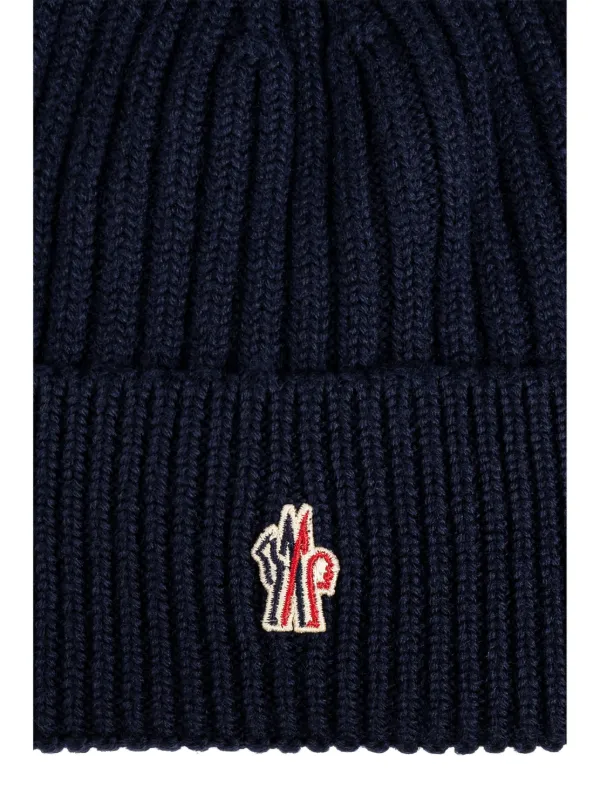 Moncler Grenoble ロゴ ビーニー | ブルー | FARFETCH JP