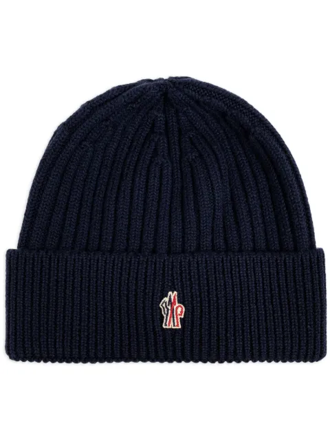 Moncler Grenoble logo embroidered beanie 