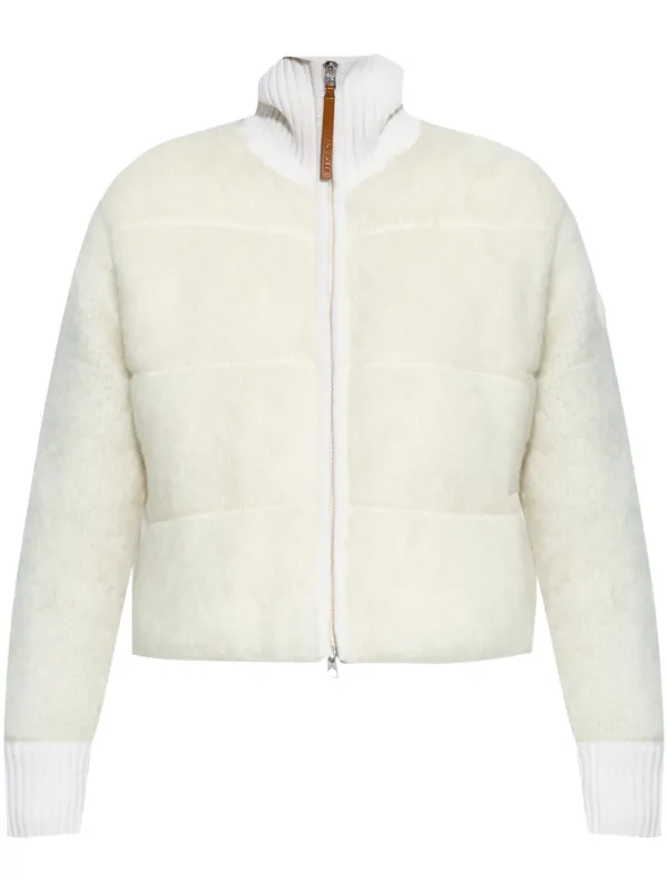 Moncler zip up Puffer Jacket Neutrals FARFETCH AE