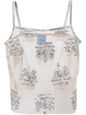 Dolce & Gabbana polka-dot Corset Top | White | FARFETCH