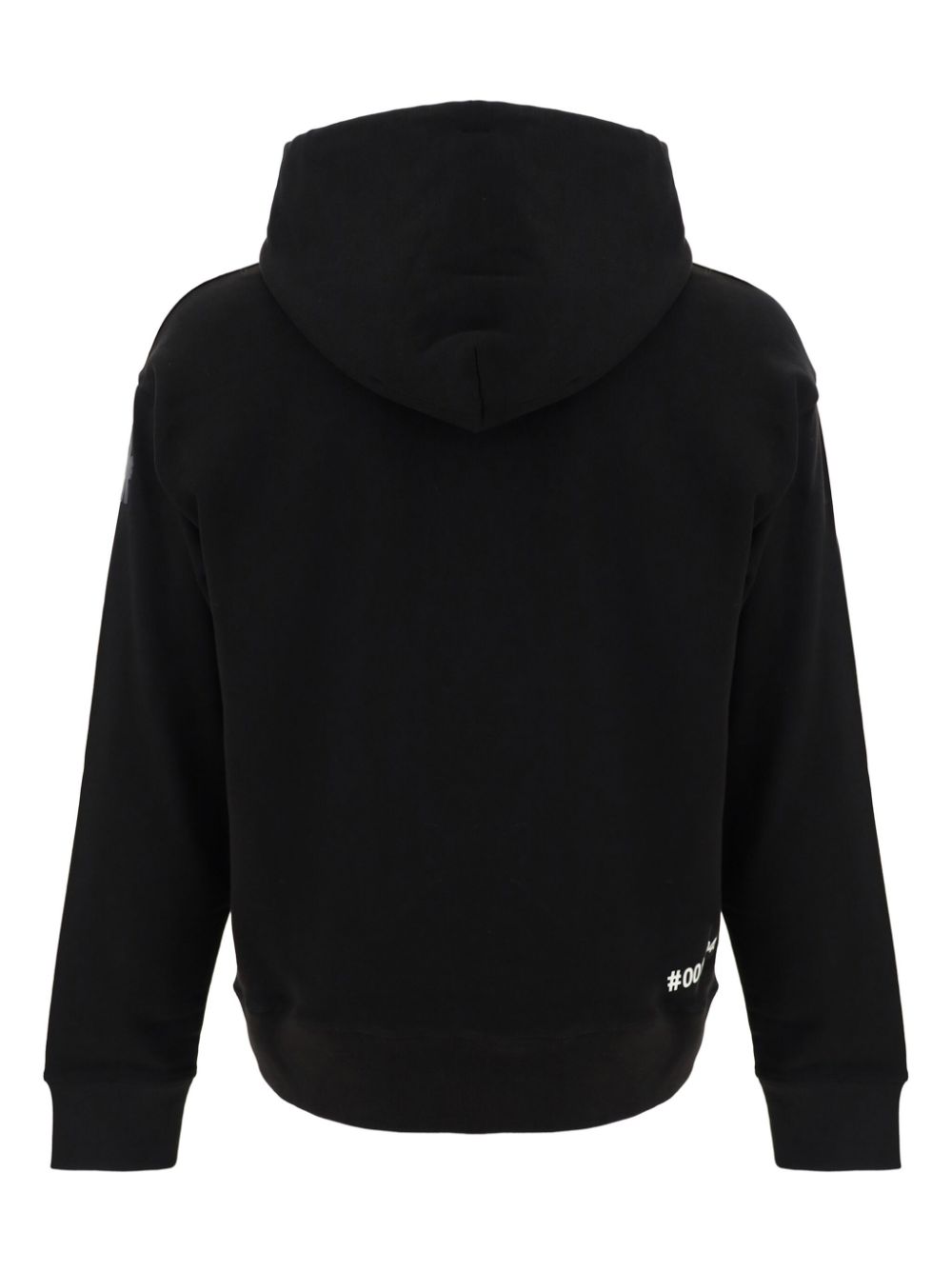 Shop Moncler Logo-print Cotton Hoodie In Black