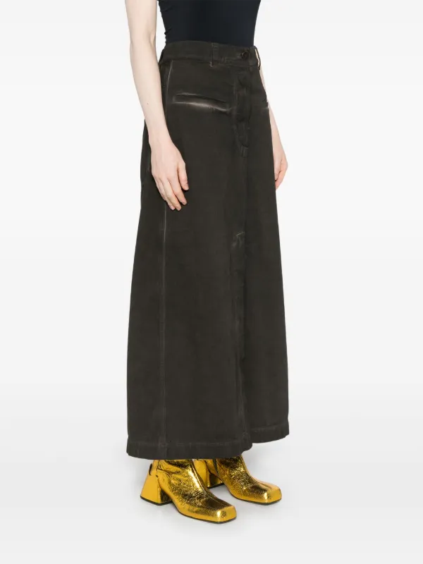 ワンピース UMA WANG Women Mid Skirts UP5017 UW600BROWN Brown Uma Wang Cotton Midi Skirt | Brown | FARFETCH