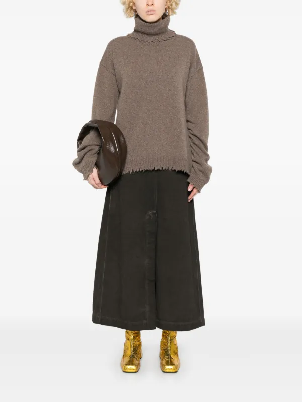 ワンピース UMA WANG Women Mid Skirts UP5017 UW600BROWN Brown Uma Wang Cotton Midi Skirt | Brown | FARFETCH
