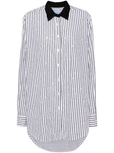 Macgraw camisa oversize con rayas estampadas