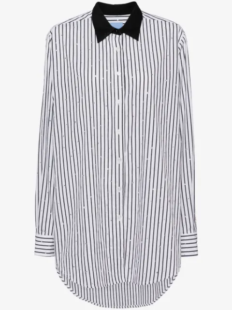Macgraw camisa oversize con rayas estampadas