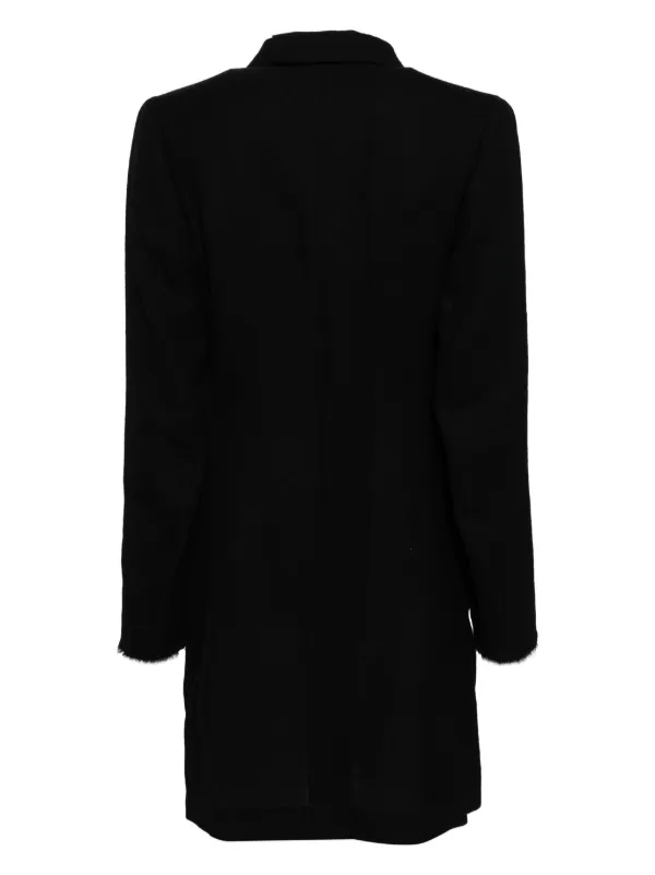 Y's Wool single-breasted Coat Black FARFETCH ID