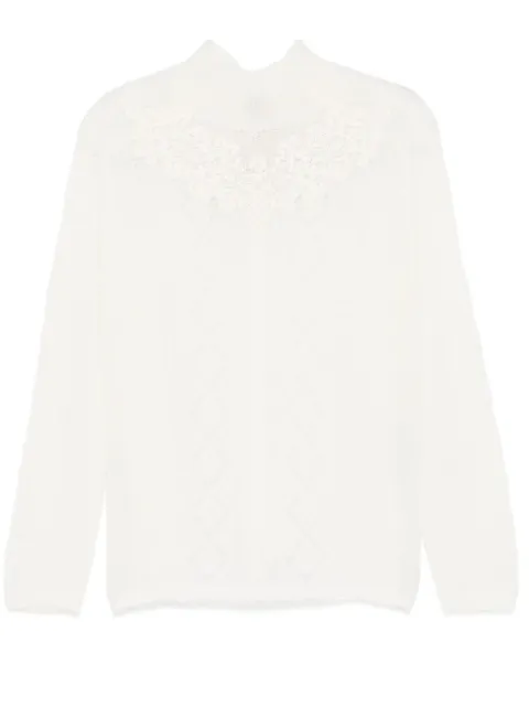 TWINSET lace-detail sweater 