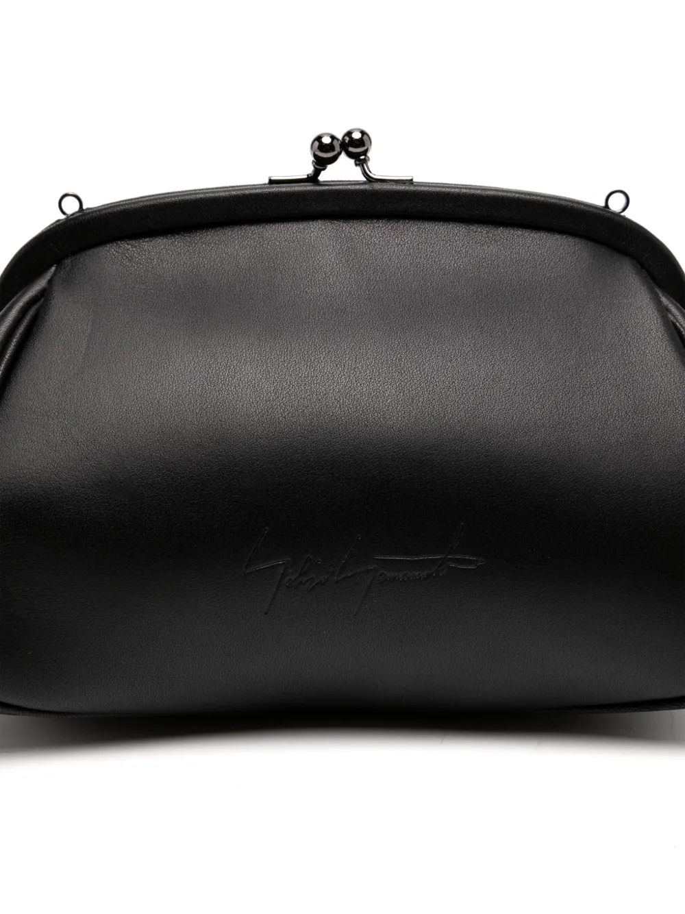Yohji Yamamoto Mini-tas met logo-reliëf Zwart