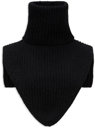 Moncler Ribbed Knit Wool Neck Warmer Black FARFETCH HK