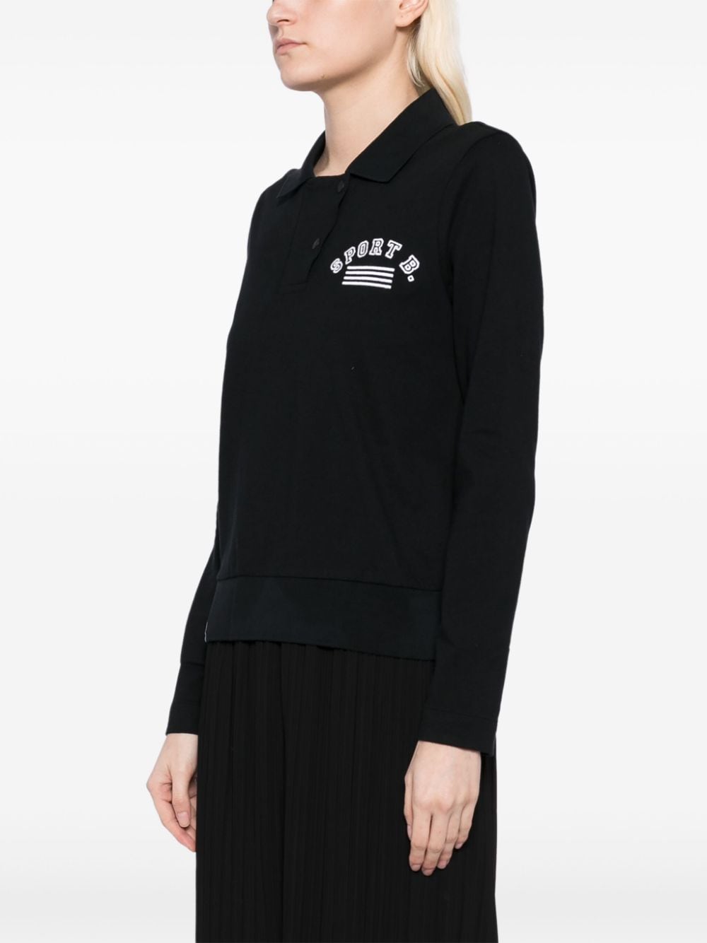 Shop Sport B. By Agnès B. Authentic Polo Top In Black