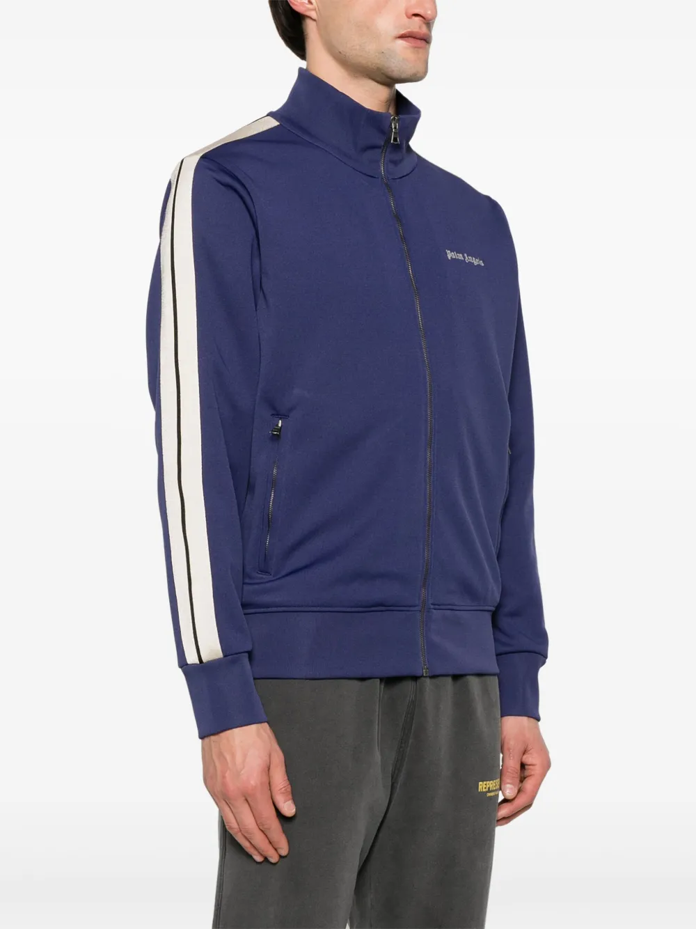 Palm Angels Trainingsjack met logo Blauw