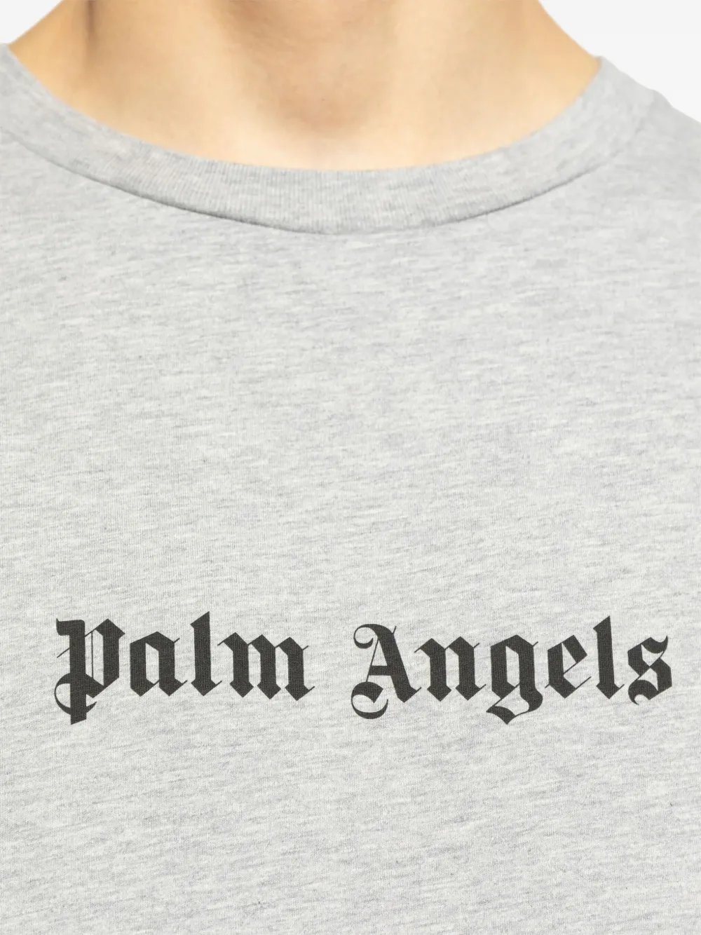 Palm Angels T-shirt met logoprint Grijs