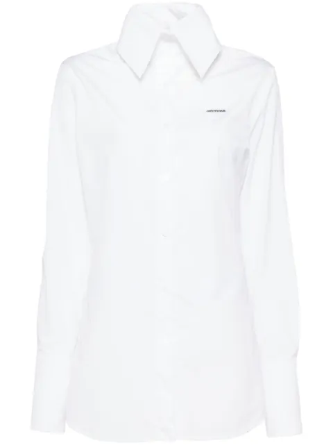 We11done high-neck collar shirt