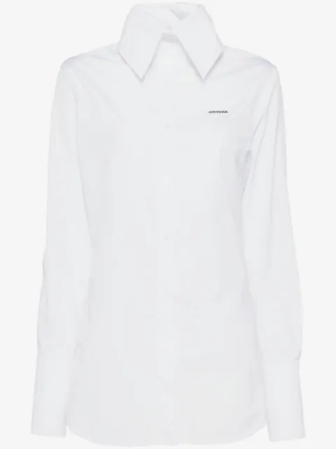 We11done high-neck collar shirt