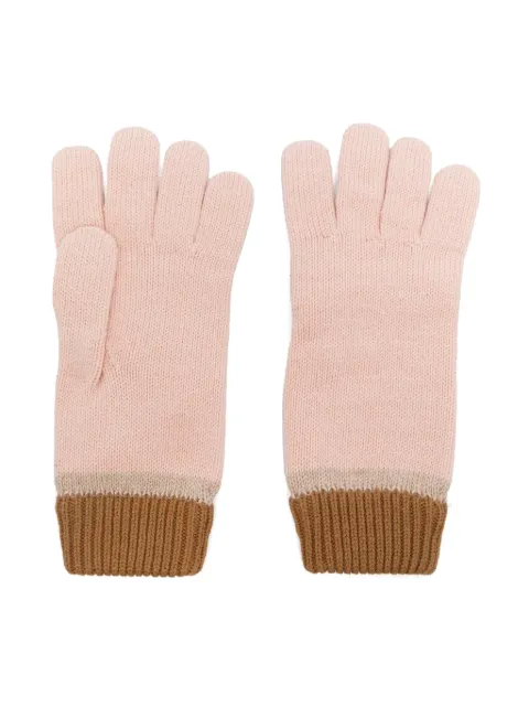 Chloé Kids logo-embroidered gloves