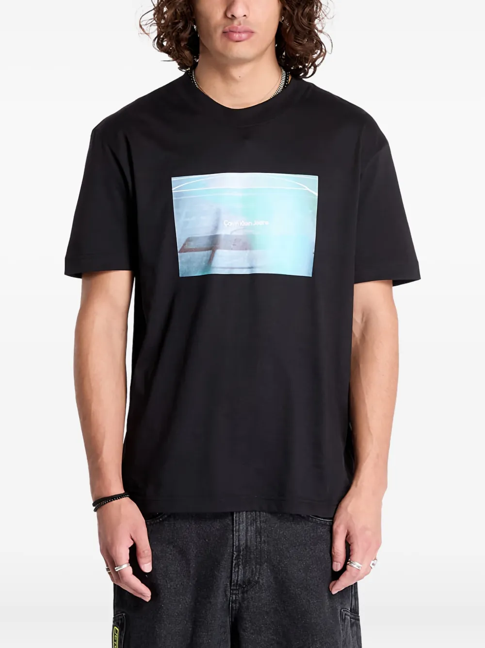 Calvin Klein Jeans playera de algodón | negro | Image 1