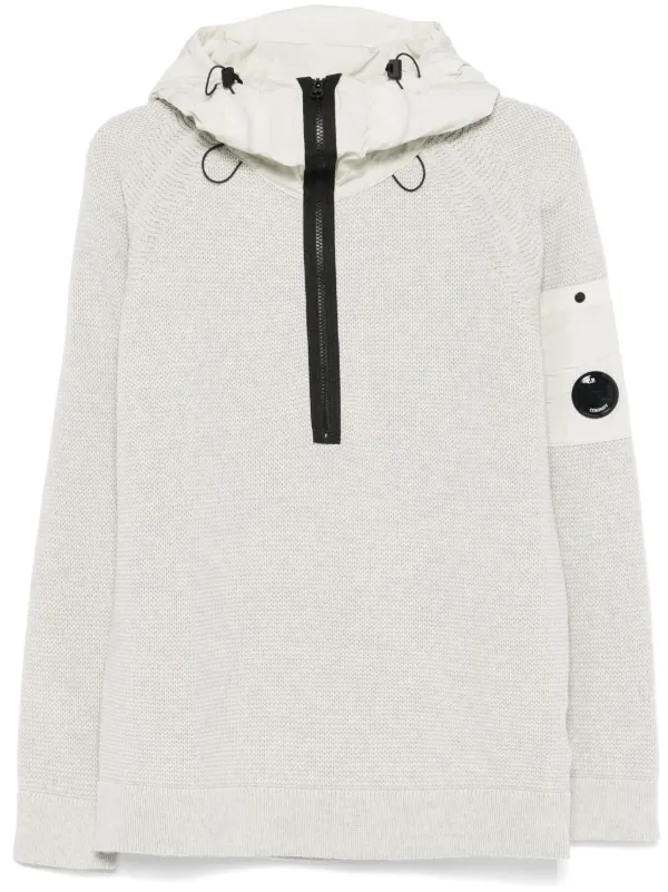 c.p company ニットフーディー C.P. Company ニットパーカー | ニュートラル | FARFETCH JP
