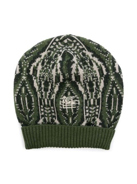 ETRO KIDS patterned-jacquard beanie 