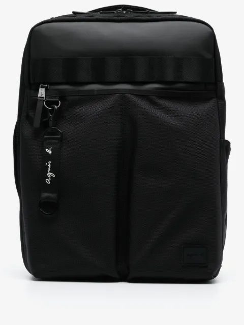 agnès b.  logo-patch backpack