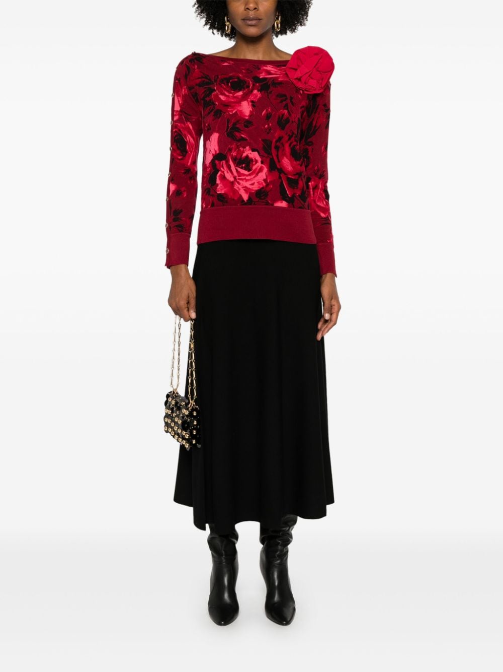 Blugirl Enchanted Roses sweater - Rood