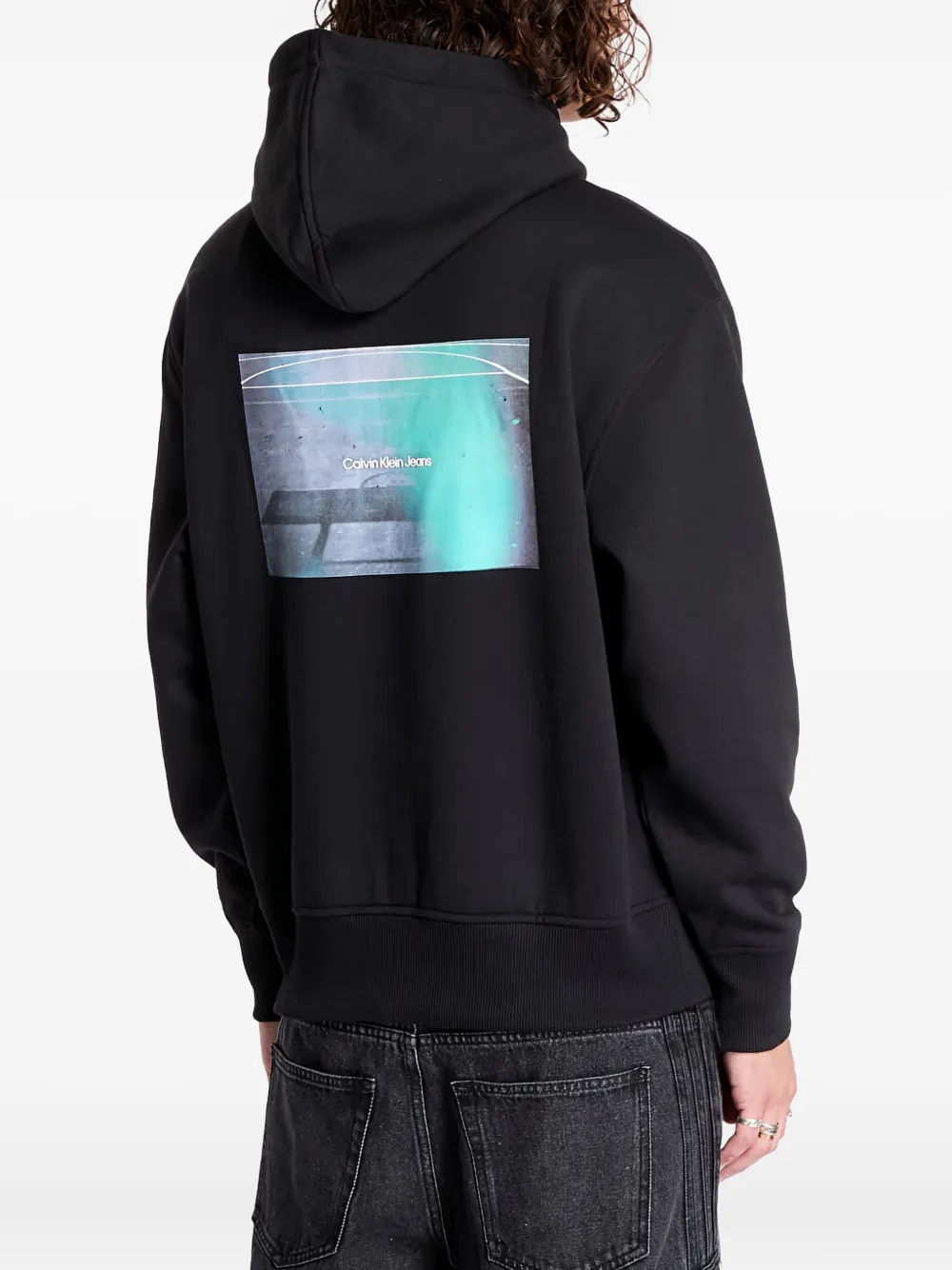 Calvin Klein Jeans Jersey hoodie Zwart