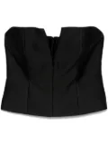 Roland Mouret strapless taffeta top - Black