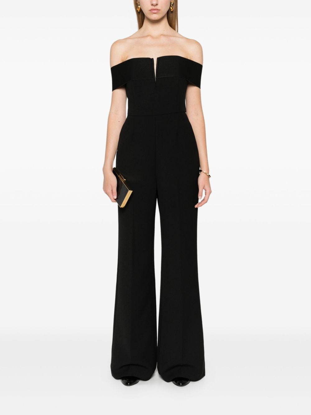 Roland Mouret Off-shoulder jumpsuit - Zwart