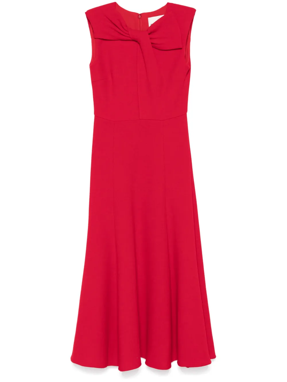Roland Mouret Wollen crêpe midi-jurk Rood