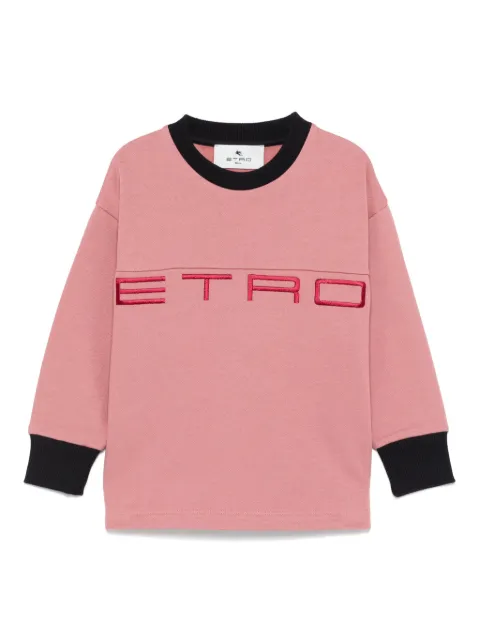 ETRO KIDS logo-embroidered sweatshirt