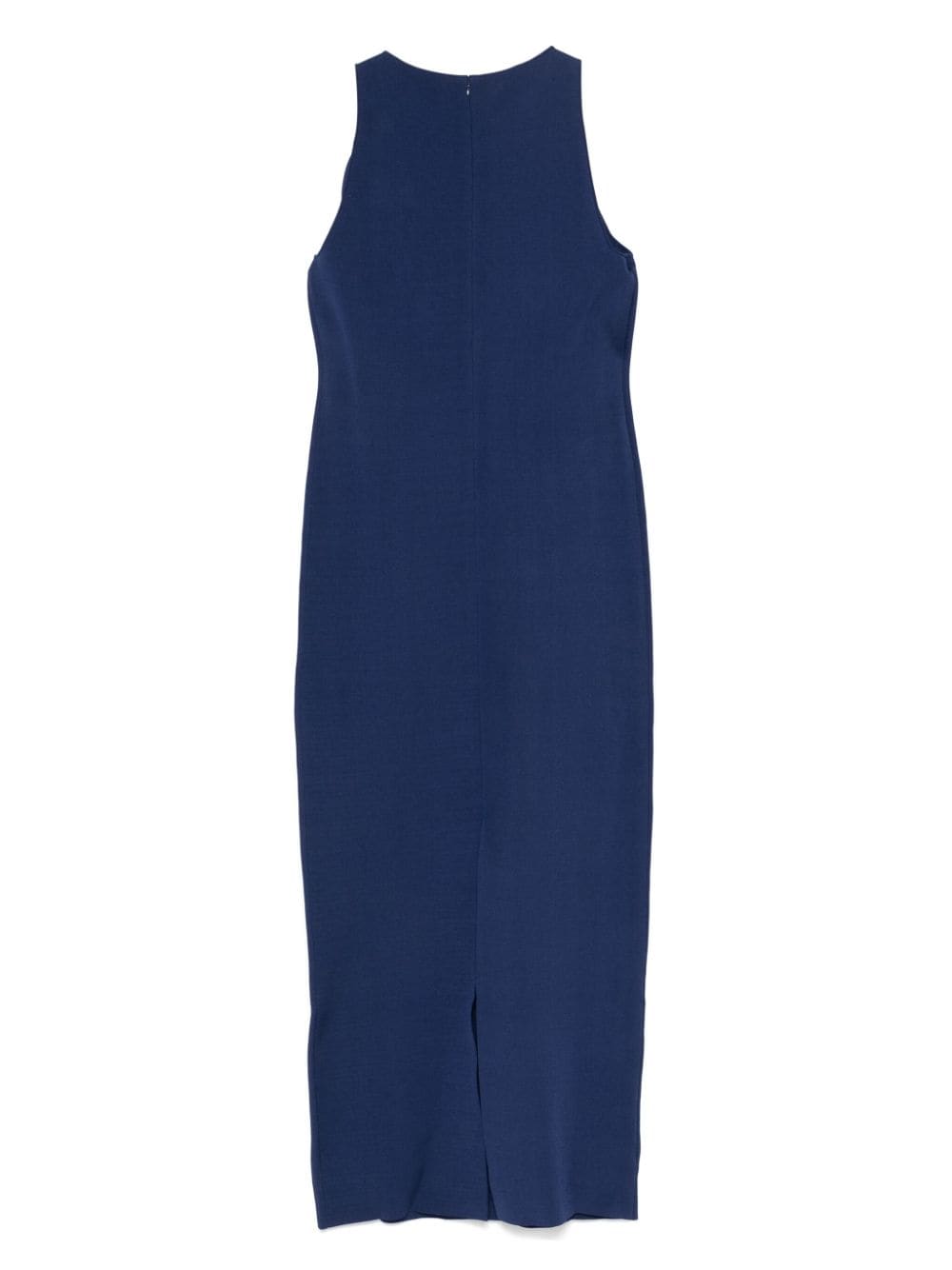 Shop Roland Mouret Knitted Bow Maxi Dress In Blue