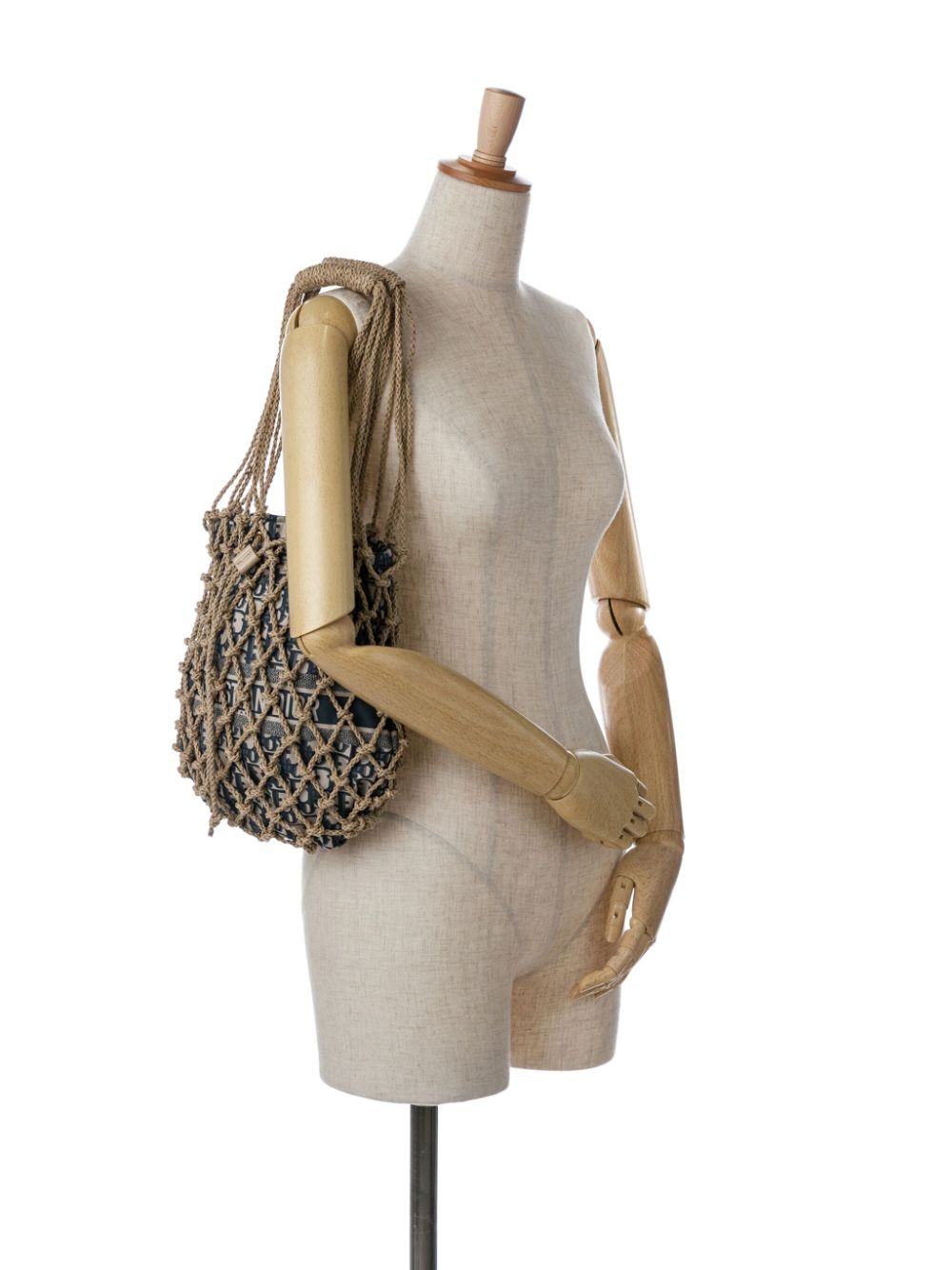 Christian Dior 2020 Woven Rope and Oblique Technical Fabric Net shoulder bag Women