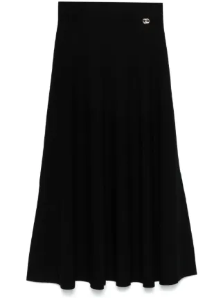 LIU JO A-line Midi Skirt | Black | FARFETCH AO