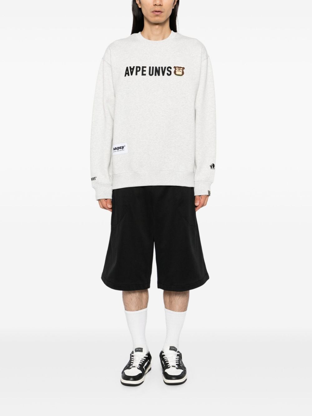 AAPE BY *A BATHING APE Sweater met logo - Grijs