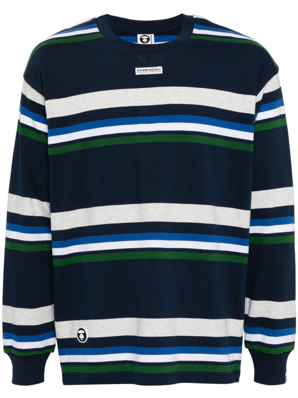 AAPE BY *A BATHING APE® horizontal-stripes long-sleeves T-shirt