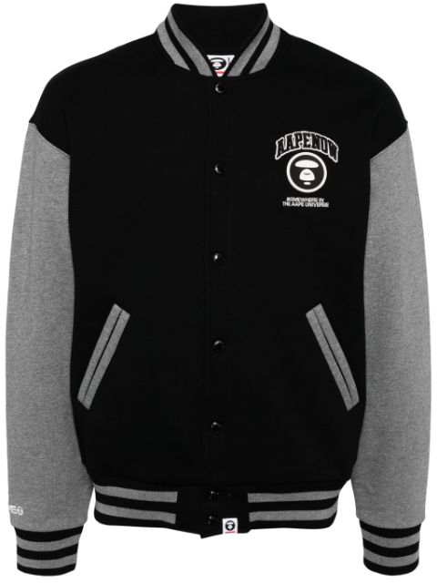 AAPE BY *A BATHING APE logo baseball jacket Men