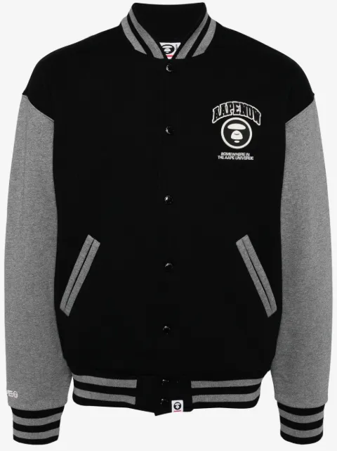 AAPE BY *A BATHING APE® logo baseball jacket