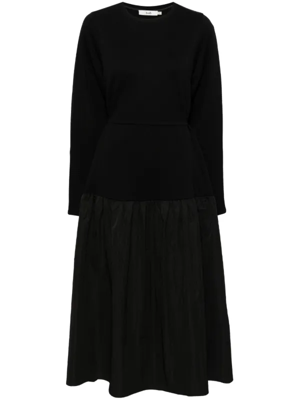 B+ab Two-Tone Midi Dress - Black