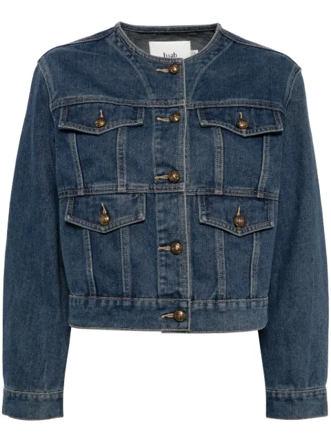 b+ab collarless denim jacket