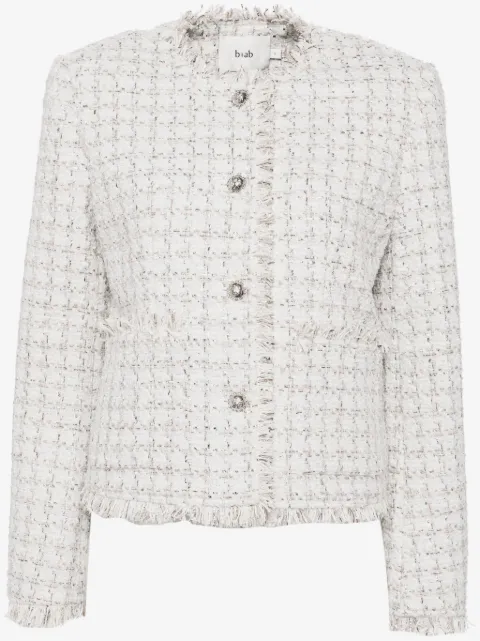b+ab raw-finish tweed jacket