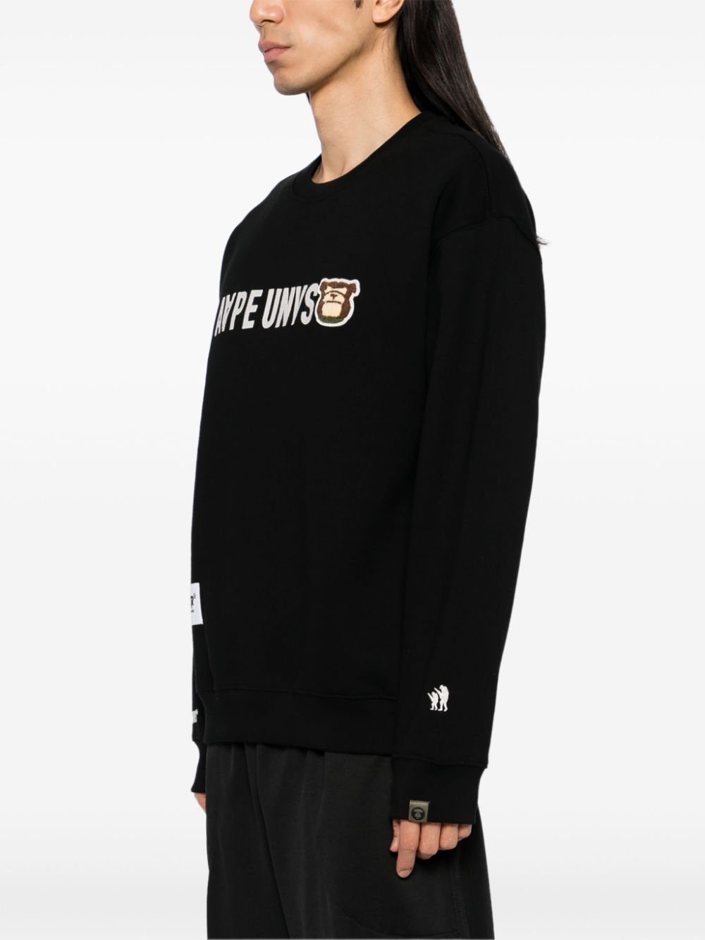 AAPE BY *A BATHING APE Sweater met logo Zwart