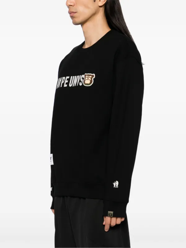 【A BATHING APE】 スウェットシャツ AAPE BY *A BATHING APE® ロゴ スウェットシャツ | ブラック