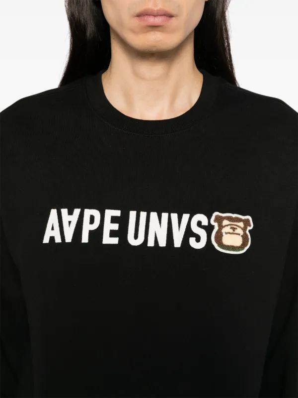 【A BATHING APE】 スウェットシャツ AAPE BY *A BATHING APE® ロゴ スウェットシャツ | ブラック