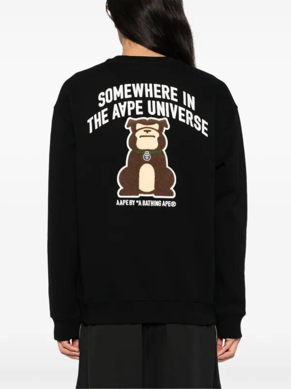 AAPE BY *A BATHING APE® ロゴ スウェットシャツ | ブラック