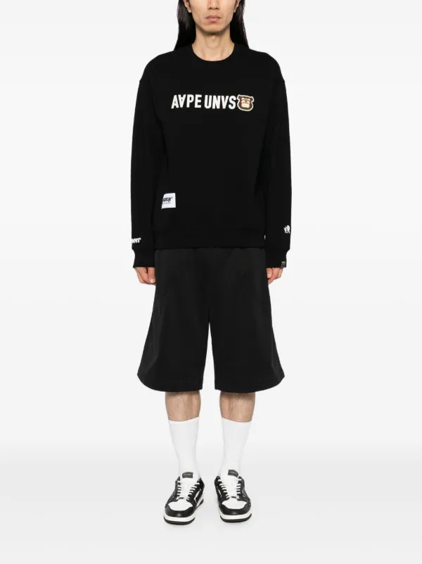 AAPE BY A BATHING APE 総柄スウェット ブラックロゴプリント AAPE AAPER graphic gradient sweatshirt | Aape official website