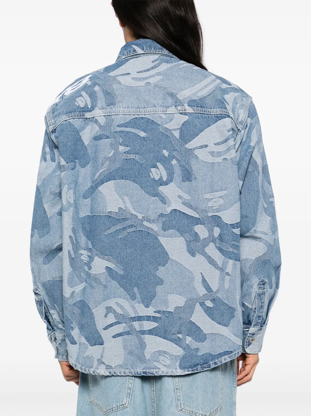 Affordable AAPE BY *A BATHING APE Moonface-logo camouflage-print shirt Men