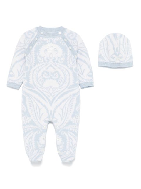 ETRO KIDS paisley-intarsia knit pajamas 