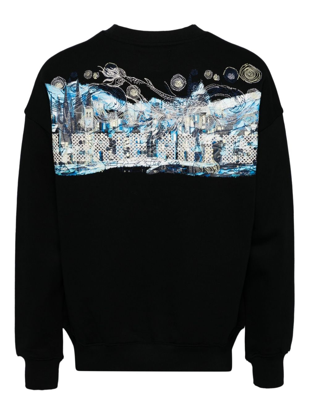 Shop Musium Div. Embroidered Sweater In Black